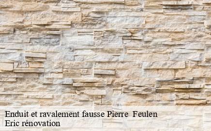 Enduit et ravalement fausse Pierre   feulen- Eric rénovation 