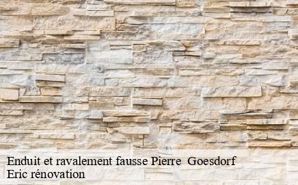 Enduit et ravalement fausse Pierre   goesdorf- Eric rénovation 