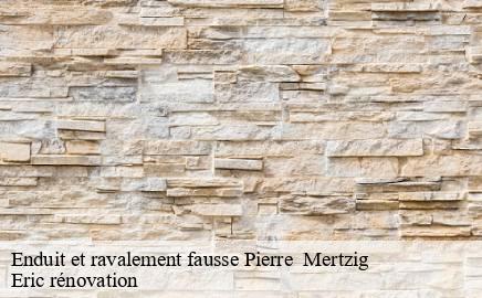 Enduit et ravalement fausse Pierre   mertzig- Eric rénovation 