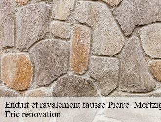 Enduit et ravalement fausse Pierre   mertzig- Eric rénovation 